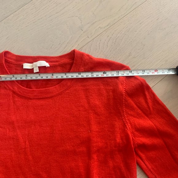Maje Marise Lightweight Wool Sweater Red - Picture 4 of 6